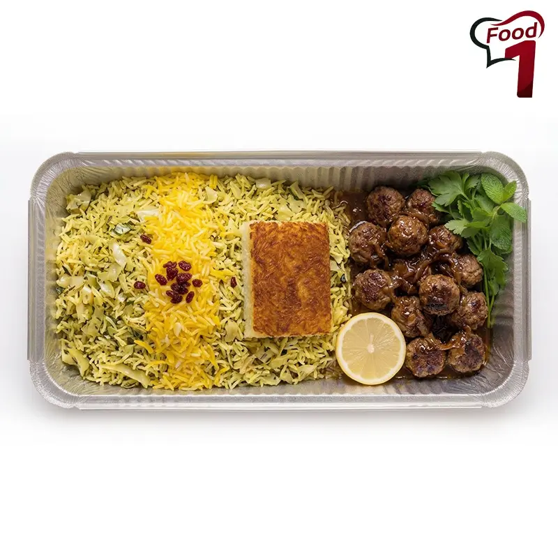 کلم پلو با گوشت قلقلی