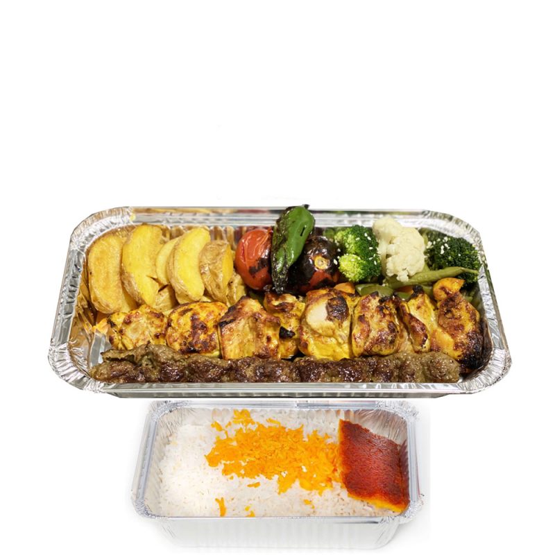 چلوکباب وزیری( ران با دورچین)