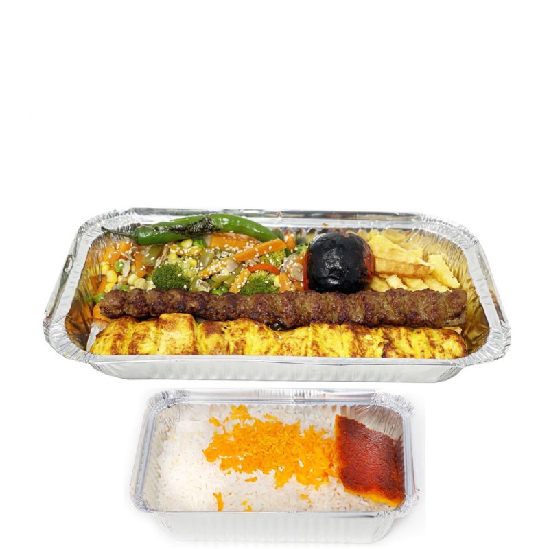 چلو کباب وزیری (با دورچین)