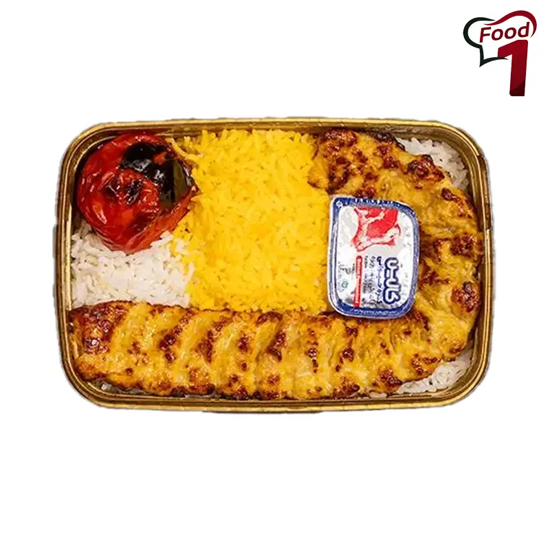 چلو کوبیده مرغ (اقتصادی)
